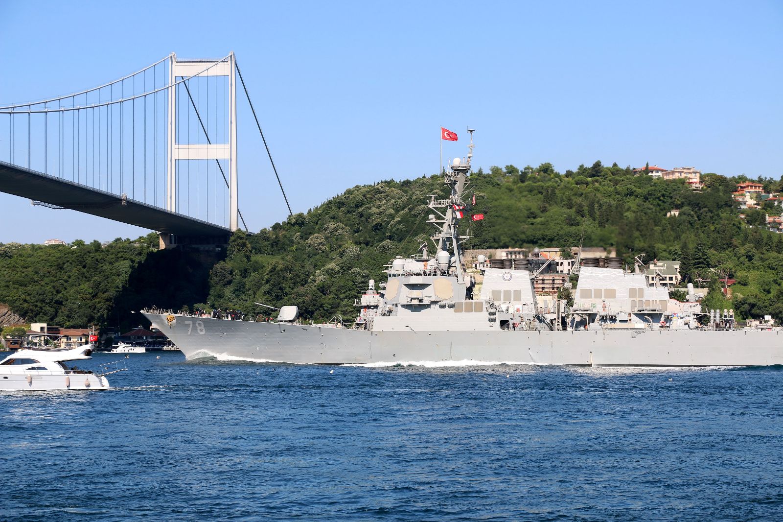 ABD savaş gemisi Boğazdan geçti ABD savaş gemisi Boğazdan geçti